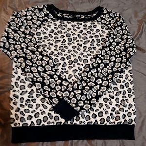 A.N.A. reverse animal print sweater